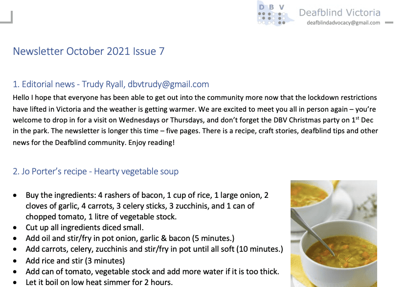 DBV Newsletter #7, Octย 2021
