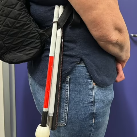 Deafblind tips 18 – Folding cane
